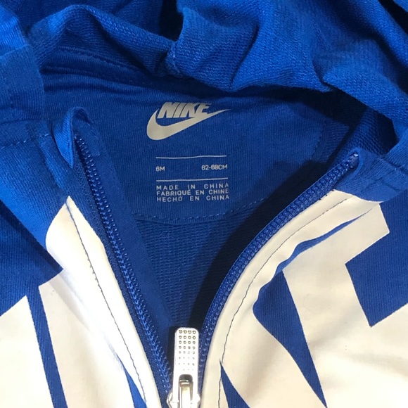 NWT NIKE AIR KIDS ZIP UP HOODIE ROMPER 6M ONESIE - Picture 7 of 11